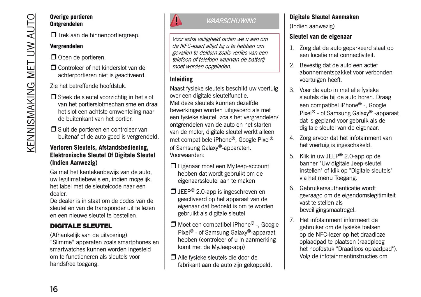 2026 Jeep Compass Owner's Manual | Dutch