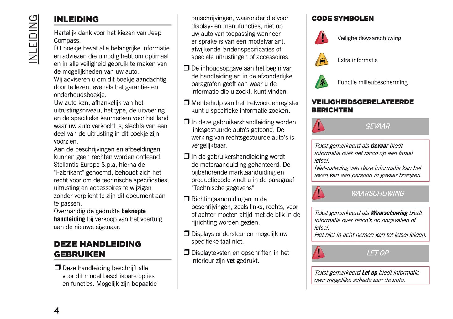 2026 Jeep Compass Owner's Manual | Dutch