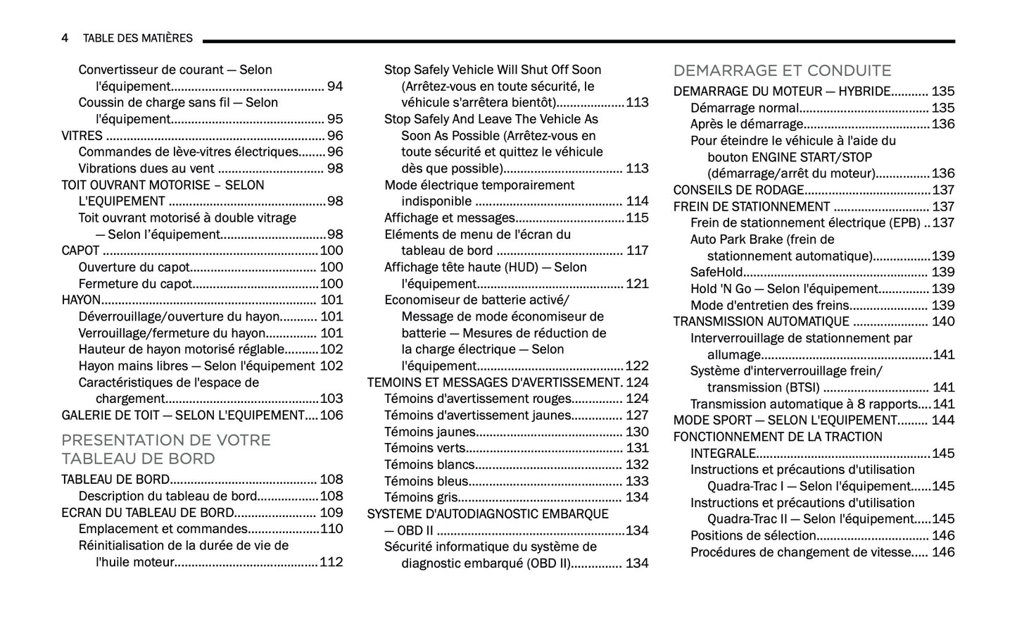 2024-2025 Jeep Grand Cherokee 4xe Owner's Manual | French
