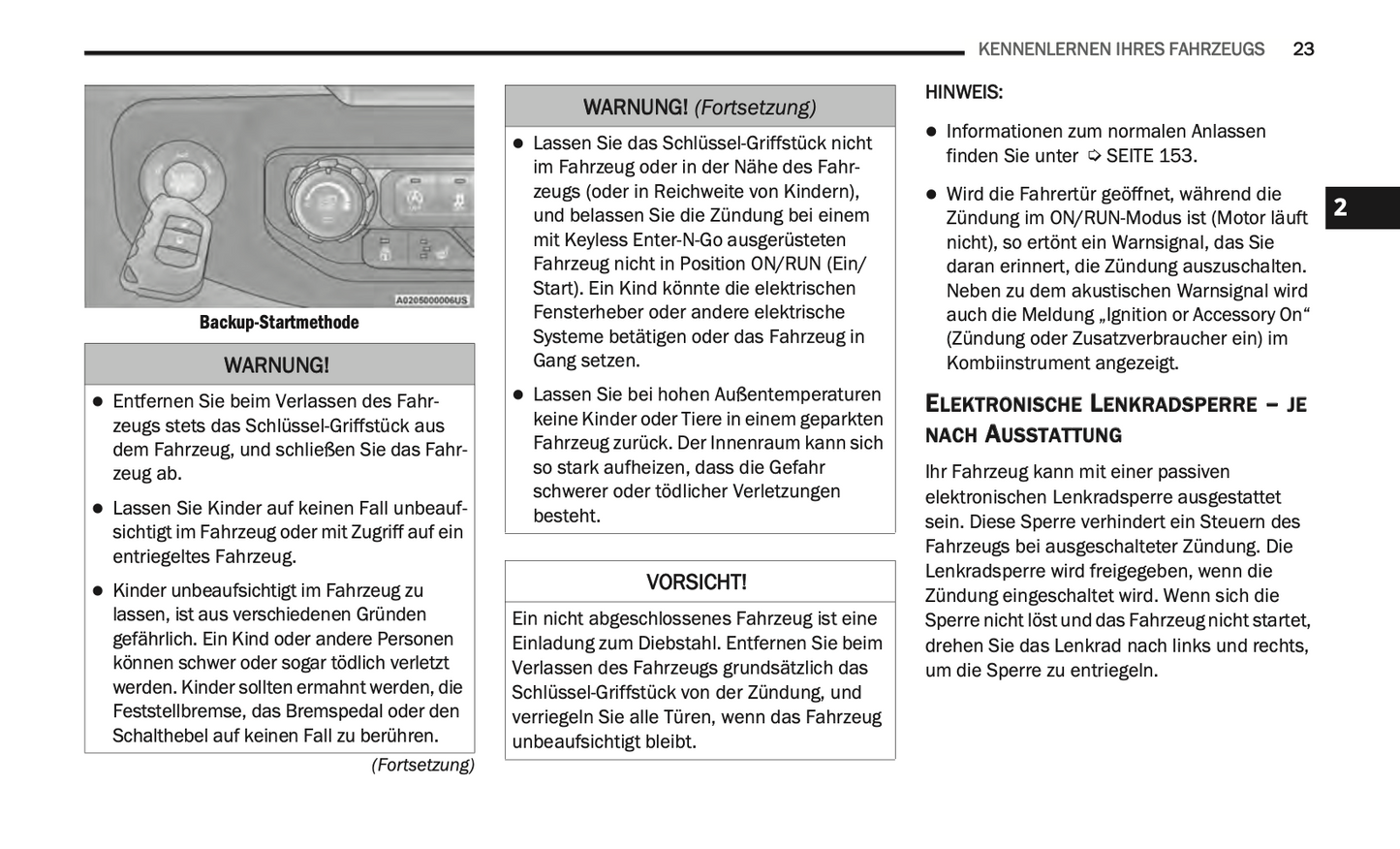 2020-2021 Jeep Wrangler Owner's Manual | German