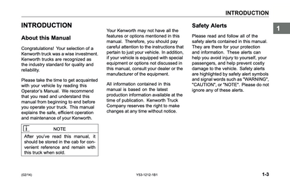 2009-2018 Kenworth T300 Owner's Manual | English