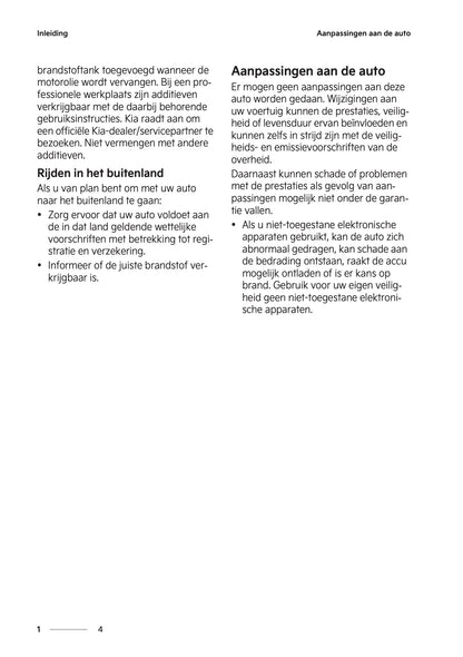 2022-2023 Kia Rio Owner's Manual | Dutch