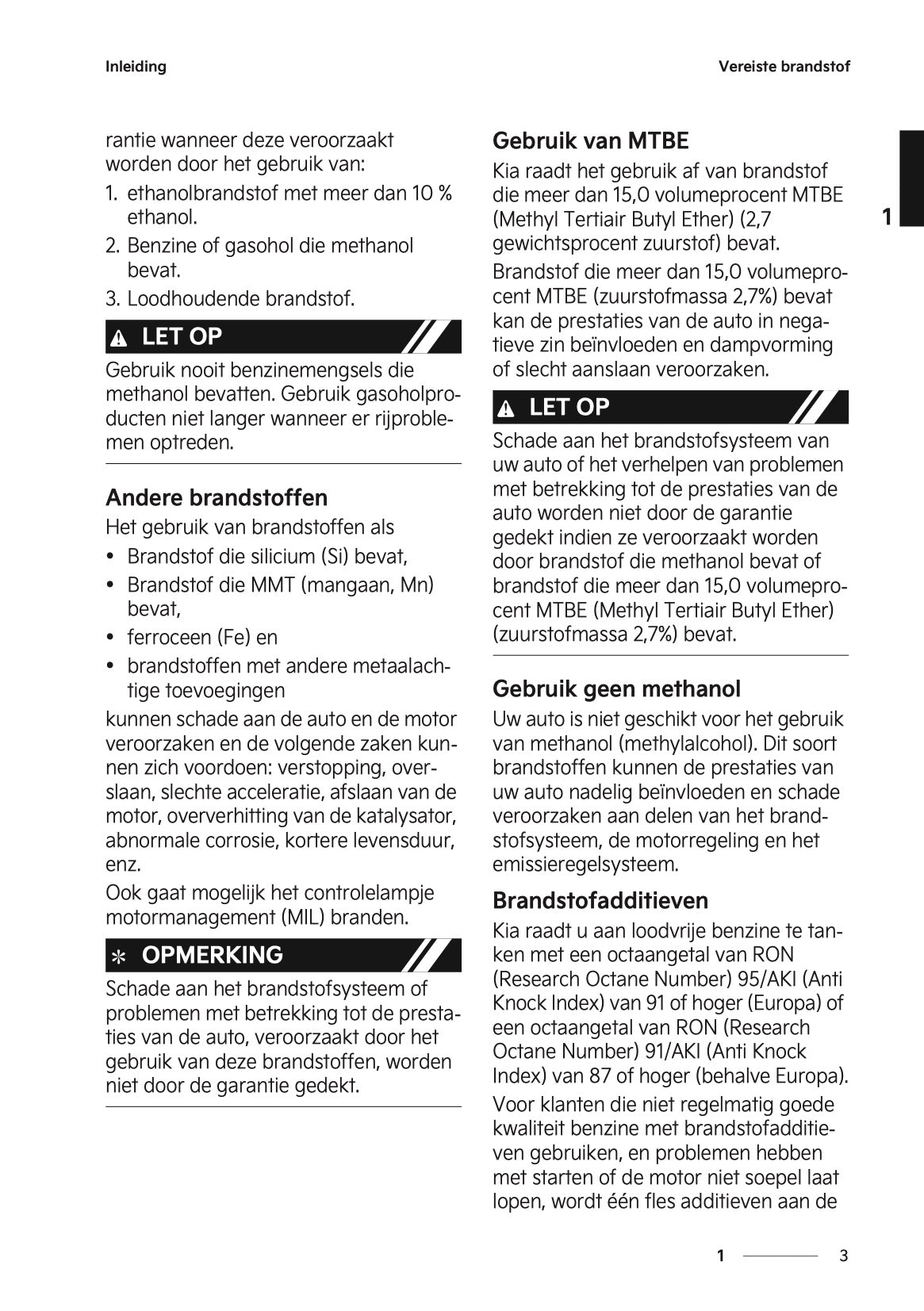 2022-2023 Kia Rio Owner's Manual | Dutch