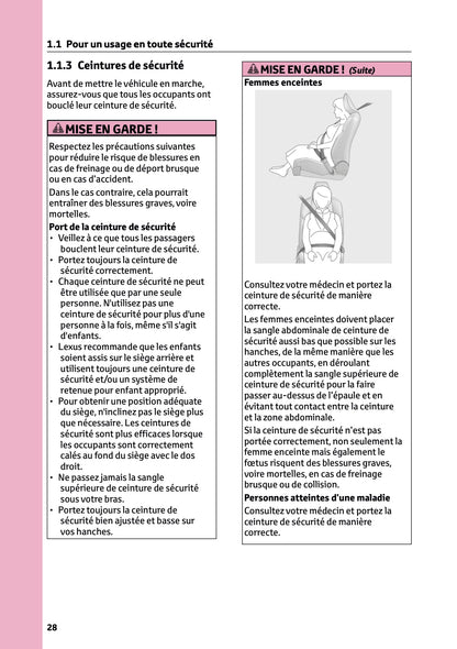 2025-2026 Lexus LBX Owner's Manual | French