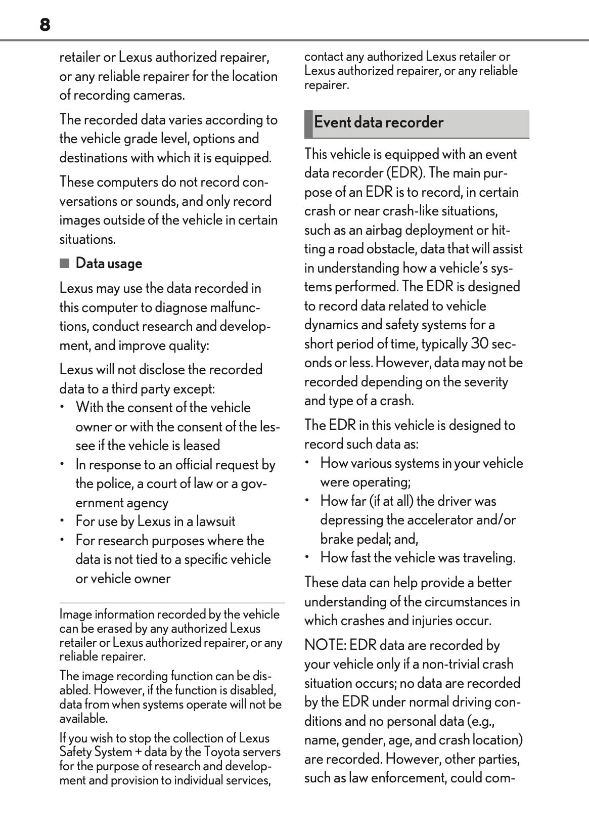 2025-2026 Lexus LBX Owner's Manual | English