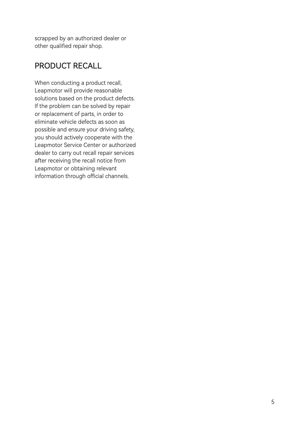 2025-2026 Leapmotor B10 Owner's Manual | English