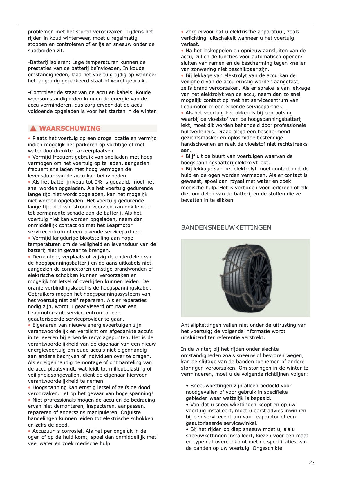 2025 Leapmotor C10 Owner's Manual | Dutch