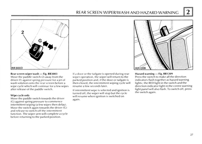 1993 Land Rover Range Rover Owner's Manual | English