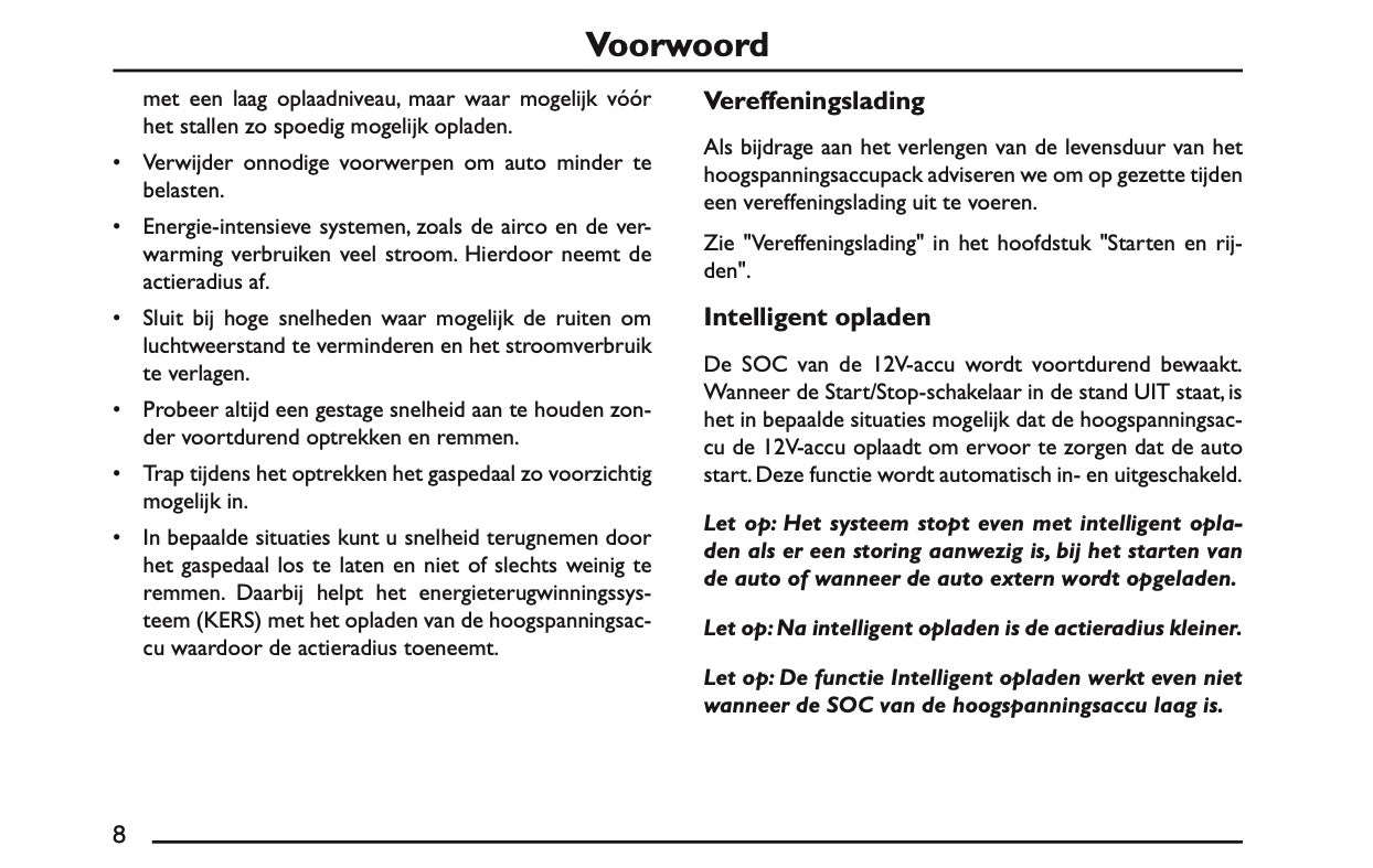 2022 MG Marvel R Owner's Manual | Dutch