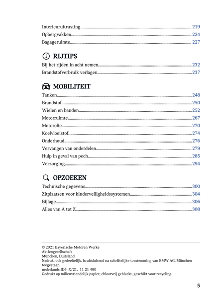 2021-2022 Mini Cabrio Owner's Manual | Dutch