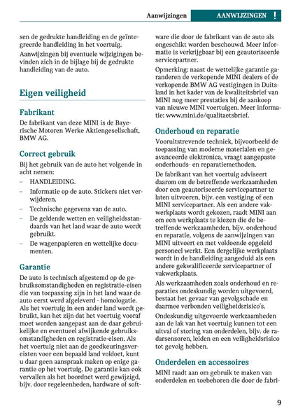 2023 Mini Cooper SE Owner's Manual | Dutch