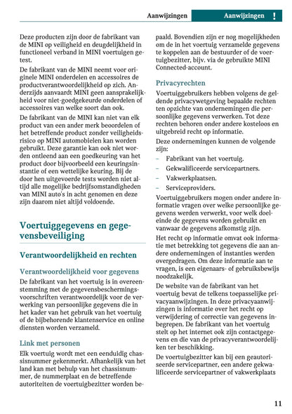 2025-2026 Mini Cooper Owner's Manual | Dutch