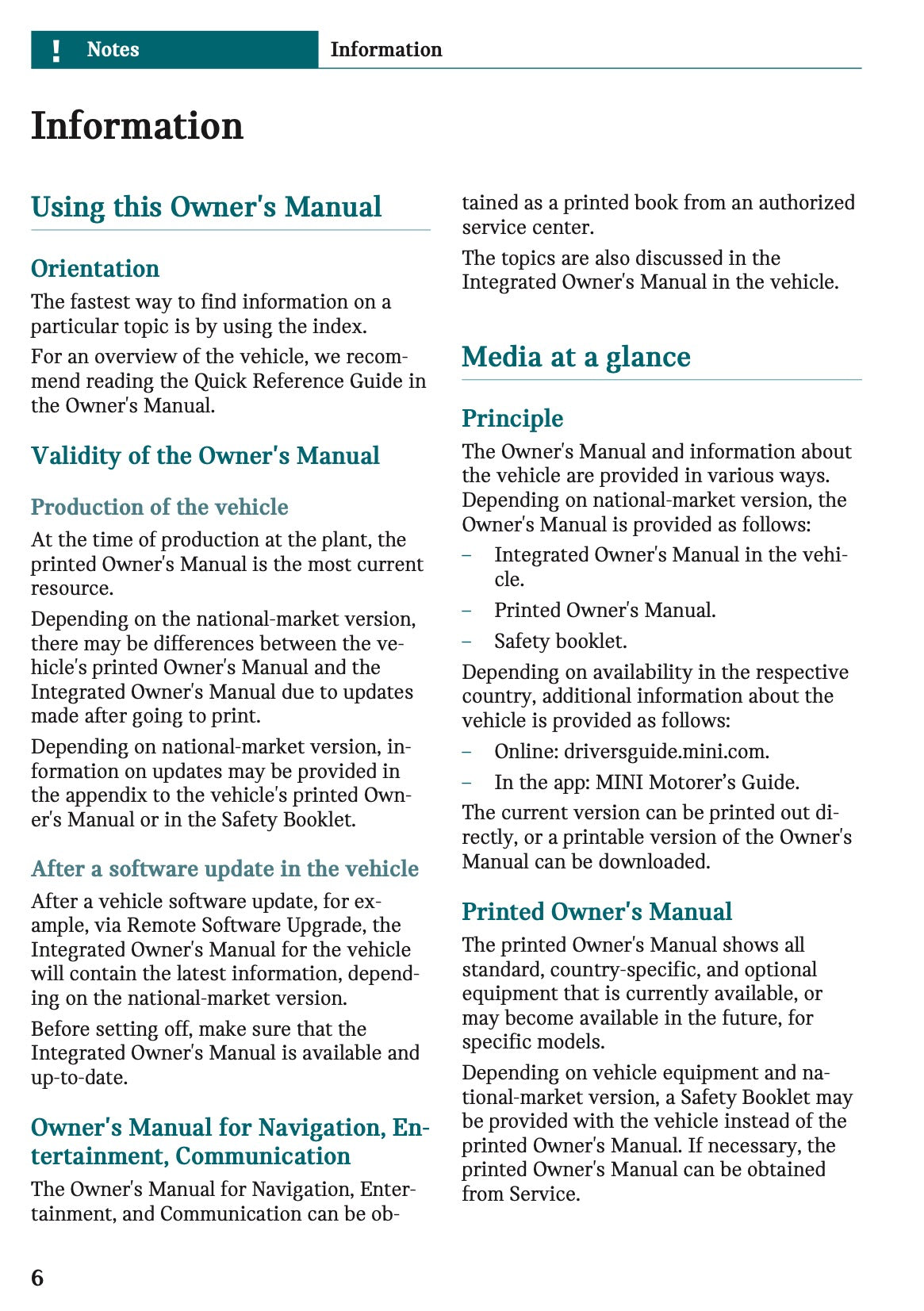 2026 Mini Cooper Convertible Owner's Manual | English US