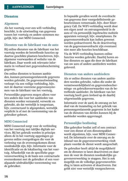 2024 Mini Countryman Owner's Manual | Dutch