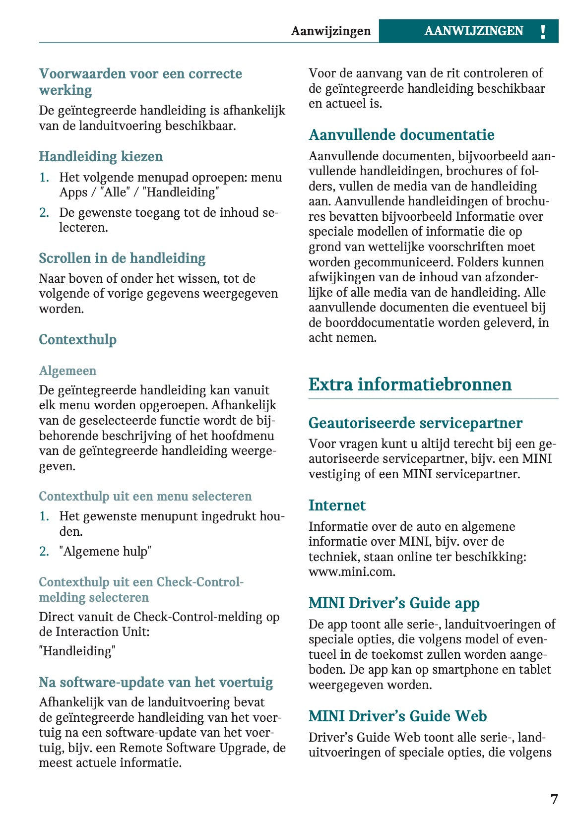 2024 Mini Countryman Owner's Manual | Dutch