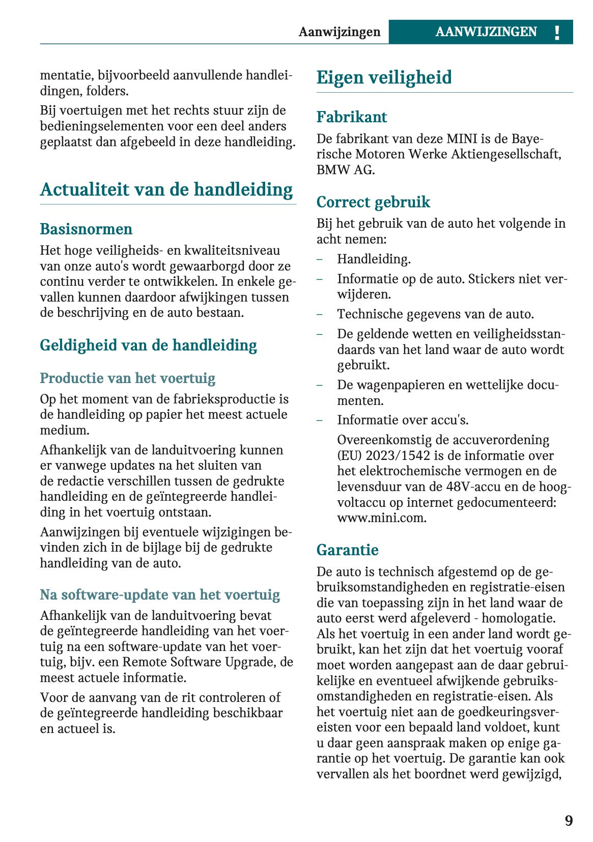 2024 Mini Countryman Owner's Manual | Dutch