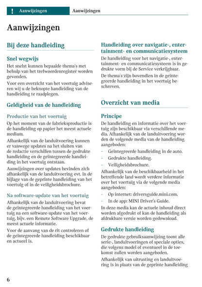 2025-2026 Mini Countryman Owner's Manual | Dutch