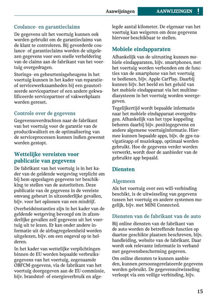 2023 Mini Mini Owner's Manual | Dutch