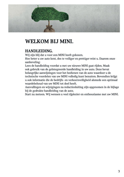 2023 Mini Mini Owner's Manual | Dutch