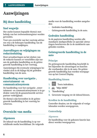 2023 Mini Mini Owner's Manual | Dutch