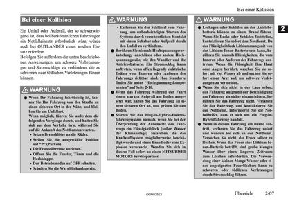 2025 Mitsubishi Outlander PHEV Bedienungsanleitung | Deutsch