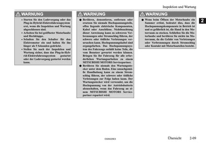 2025 Mitsubishi Outlander PHEV Bedienungsanleitung | Deutsch