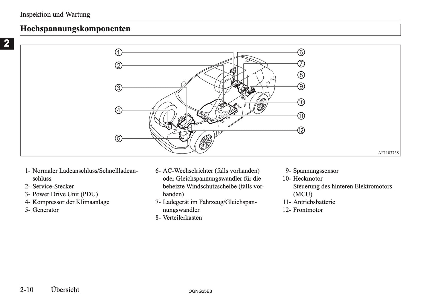 2025 Mitsubishi Outlander PHEV Bedienungsanleitung | Deutsch