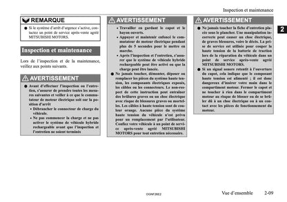 2026 Mitsubishi Outlander PHEV Owner's Manual | French