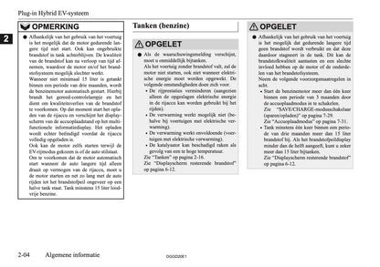 2020-2021 Mitsubishi Outlander PHEV Owner's Manual | Dutch