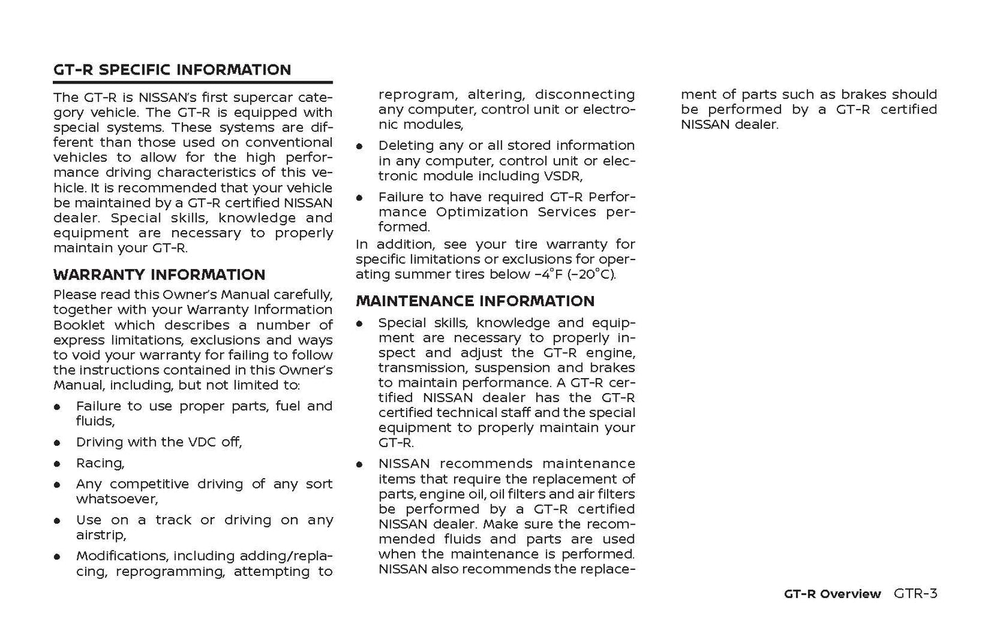 2024 Nissan GT-R Owner's Manual | English