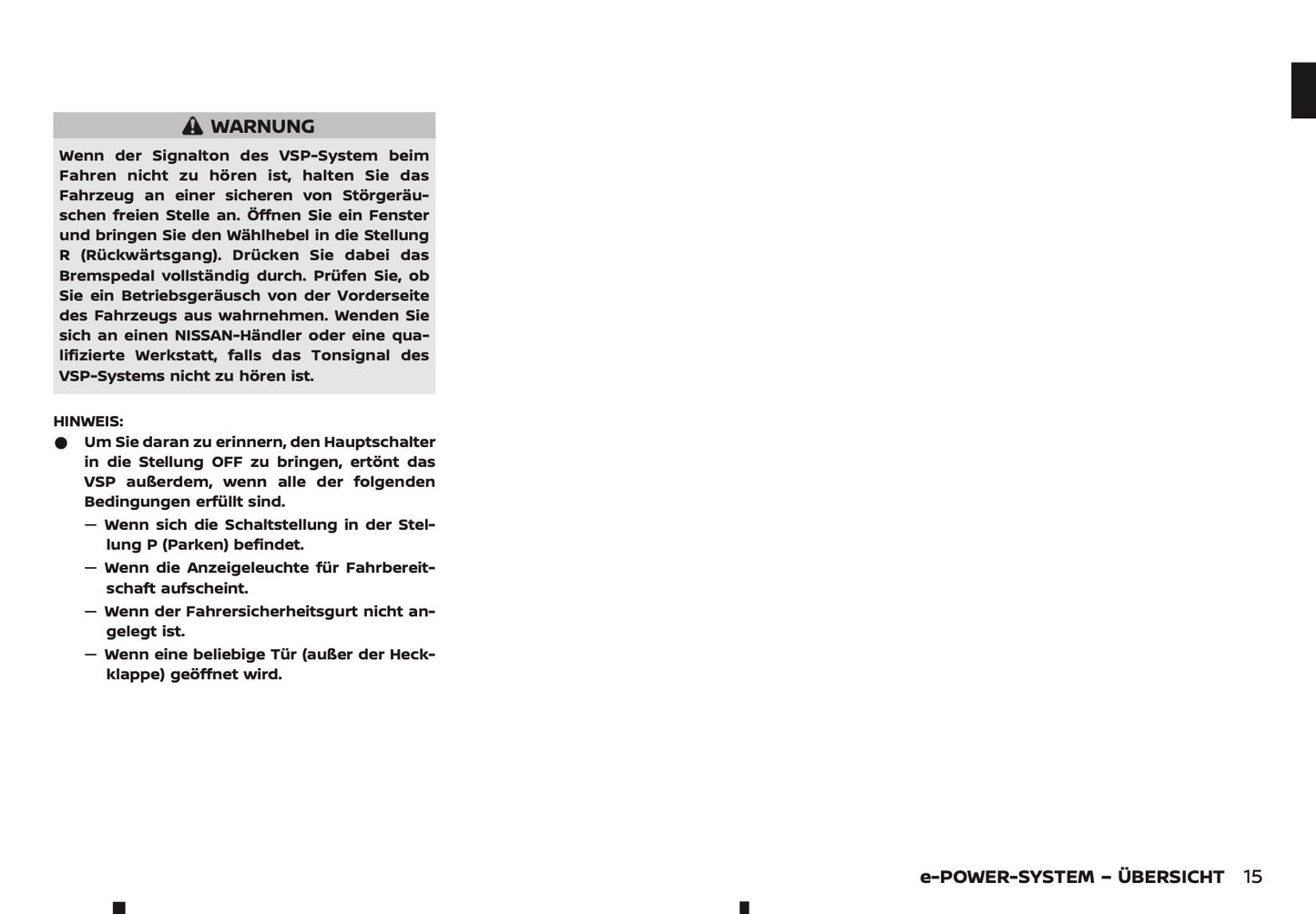 2025-2026 Nissan Qashqai e-Power Bedienungsanleitung | Deutsch