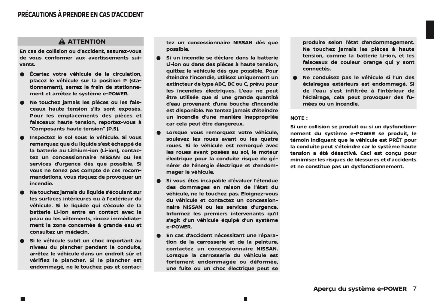 2026 Nissan Qashqai e-Power Owner's Manual | French