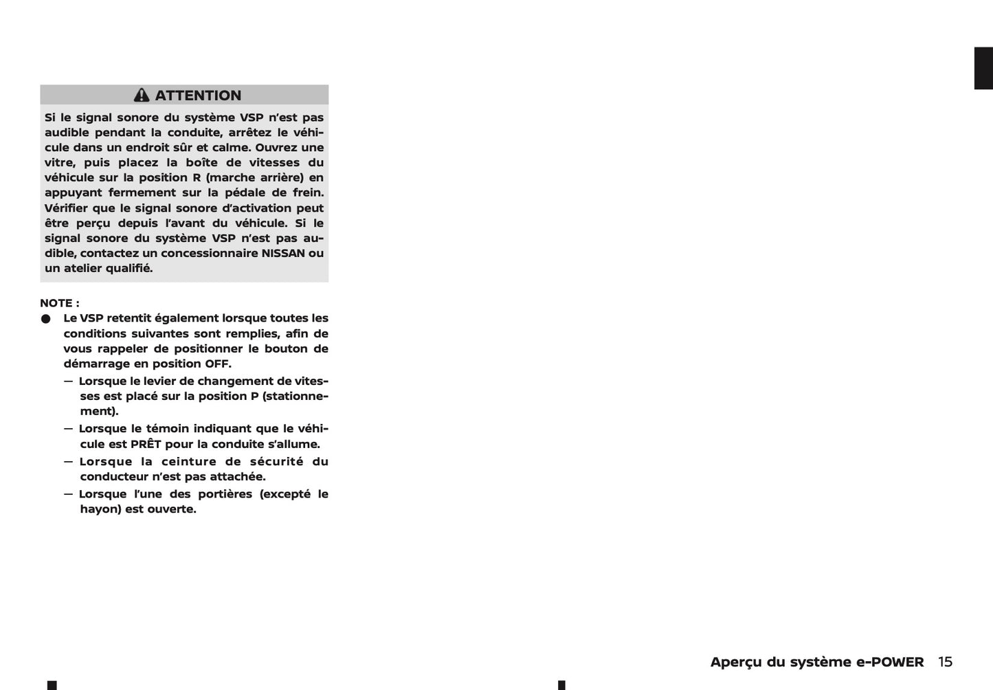 2026 Nissan Qashqai e-Power Owner's Manual | French