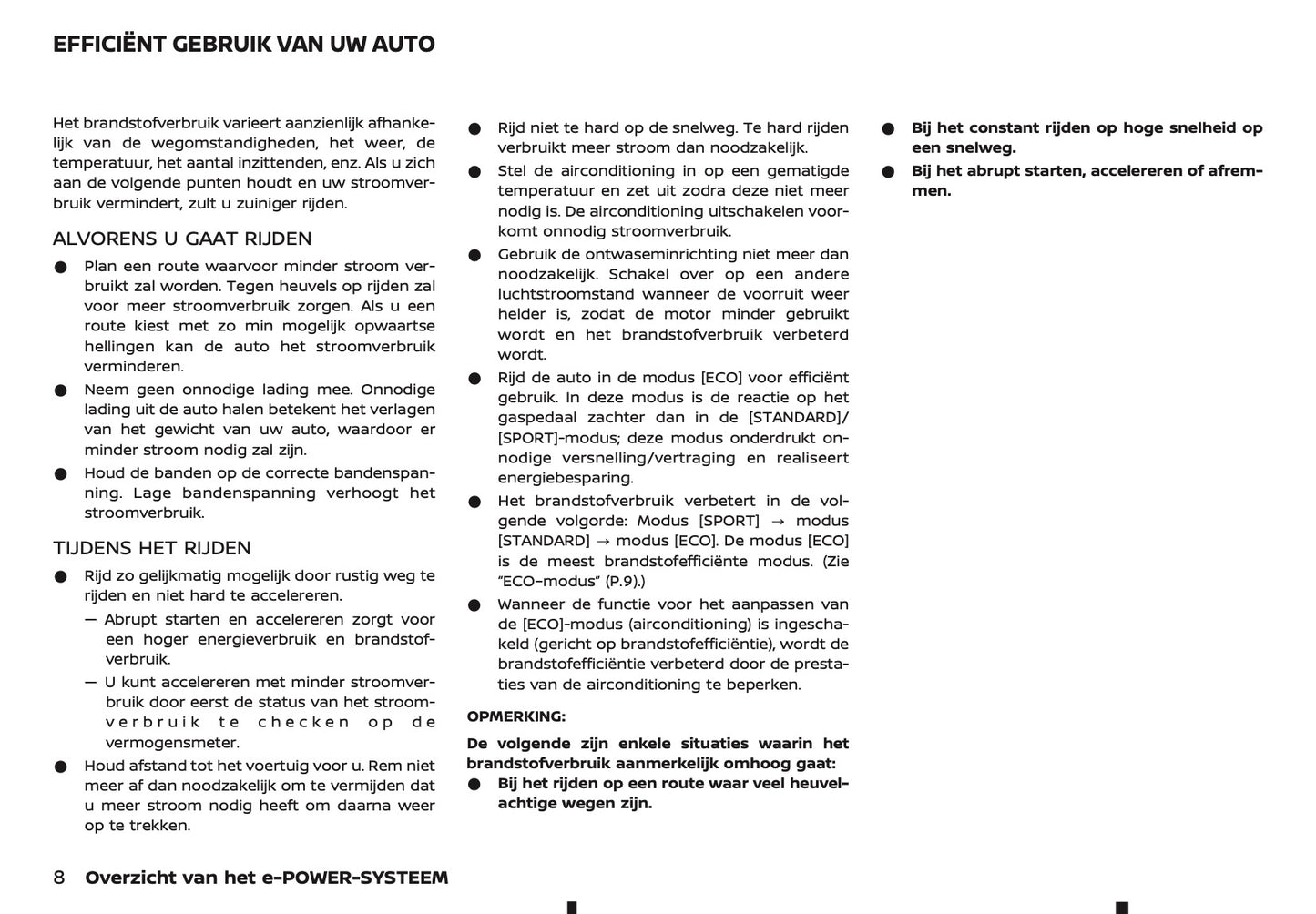 2025-2026 Nissan Qashqai e-Power Owner's Manual | Dutch
