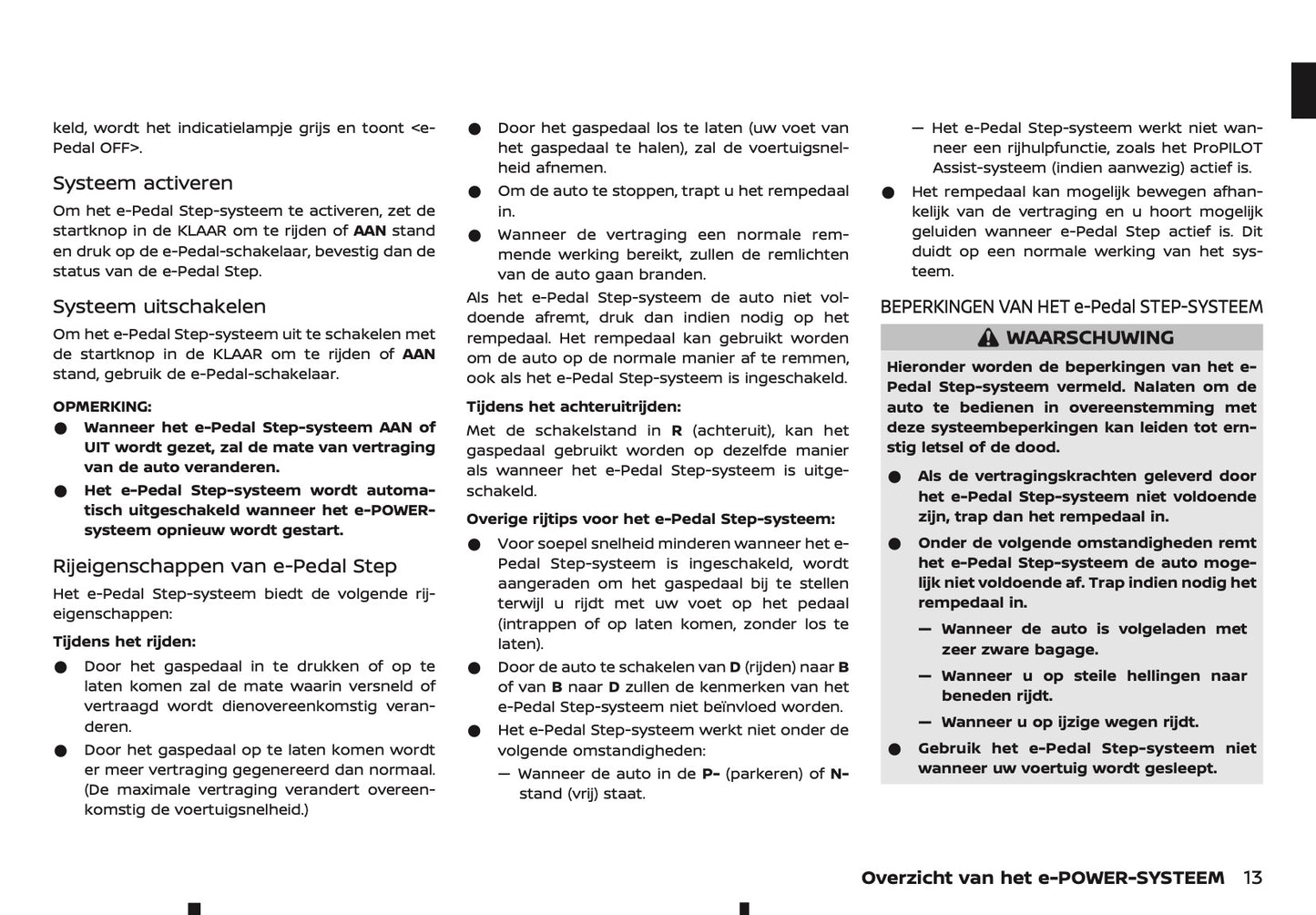 2026 Nissan Qashqai e-Power Owner's Manual | Dutch