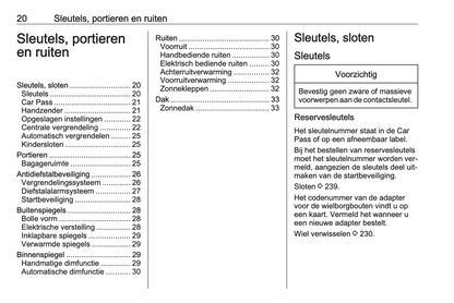 2015-2016 Opel Corsa Owner's Manual | Dutch