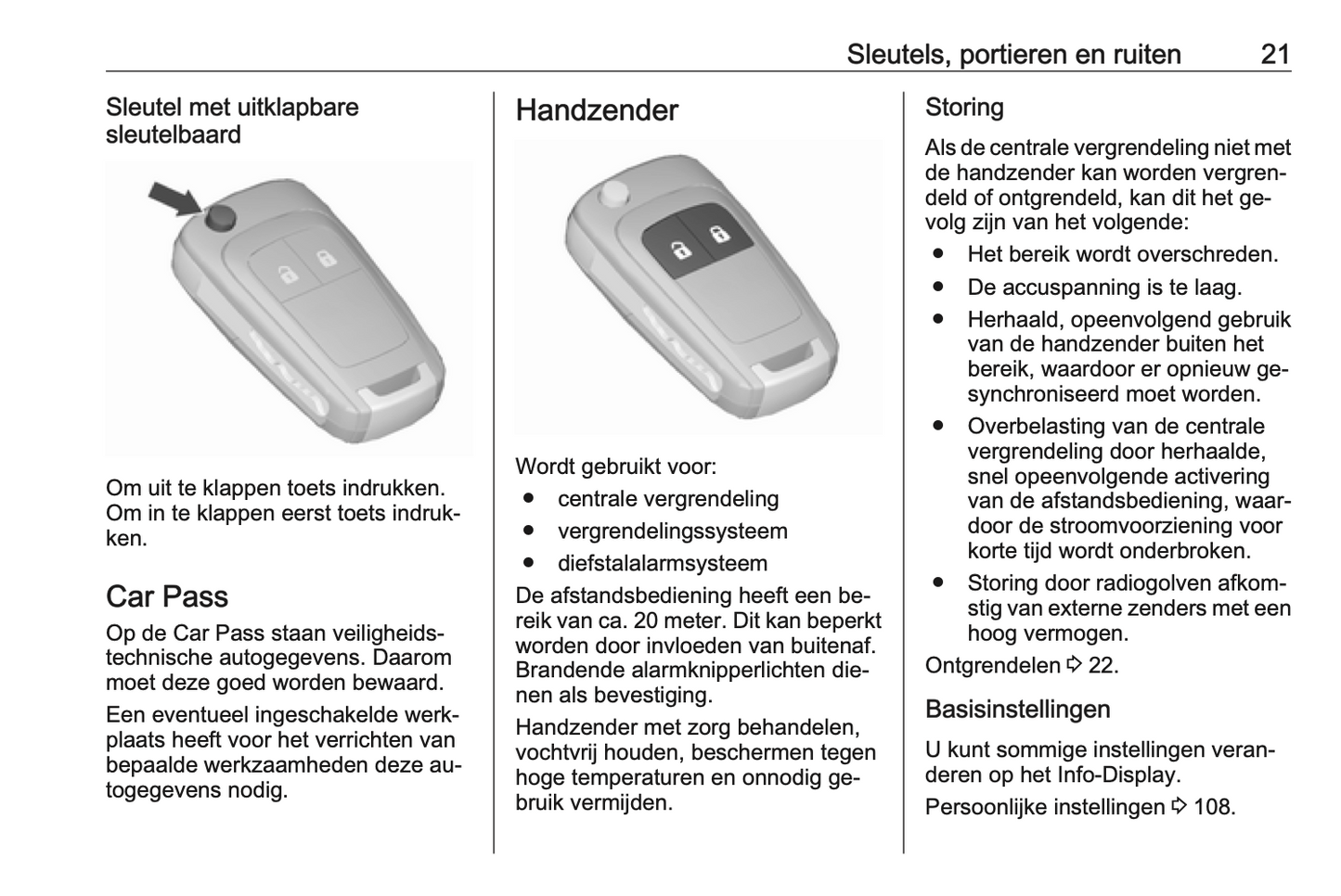 2015-2016 Opel Corsa Owner's Manual | Dutch