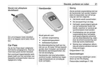 2015-2016 Opel Corsa Owner's Manual | Dutch