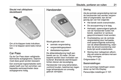 2016-2017 Opel Corsa Owner's Manual | Dutch