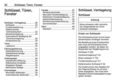 2019-2020 Opel Crossland X Owner's Manual | German