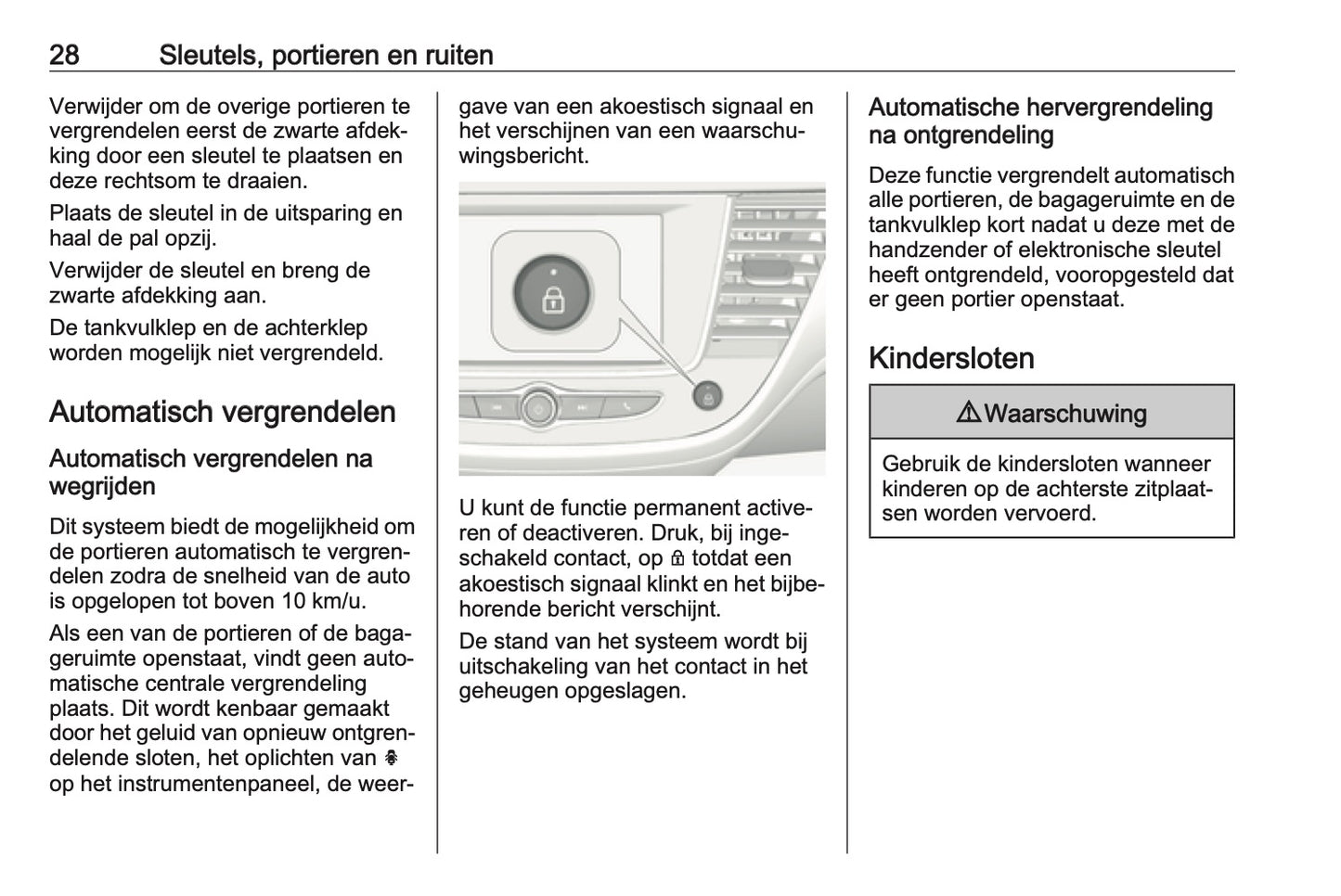 2018 Opel Crossland X Owner's Manual | Dutch