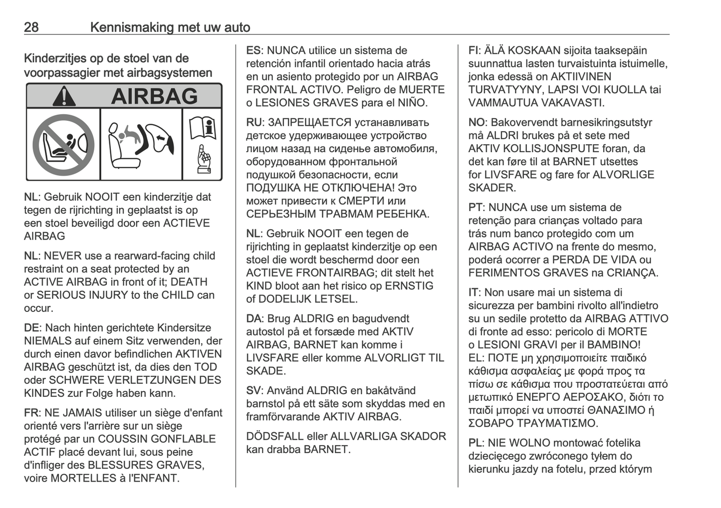 2024-2025 Opel Mokka Owner's Manual | Dutch