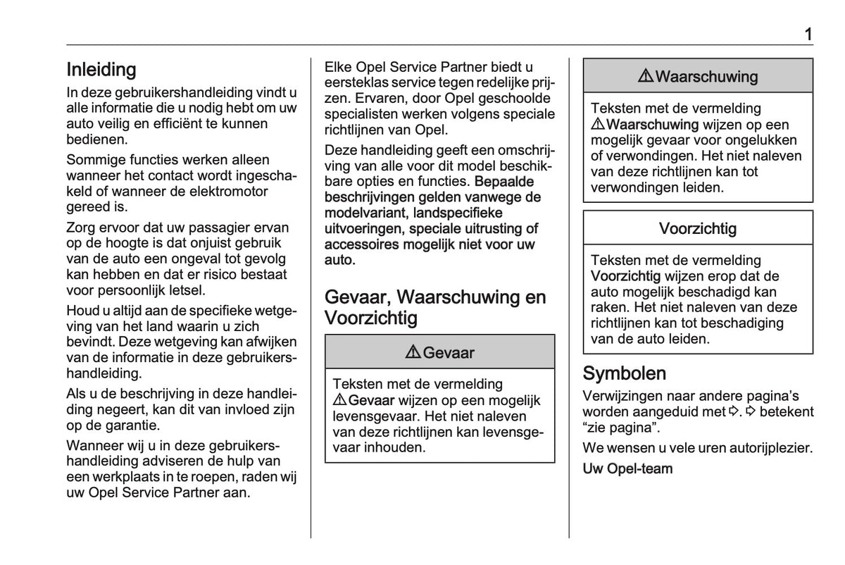 2023-2026 Opel Rocks-e Owner's Manual | Dutch