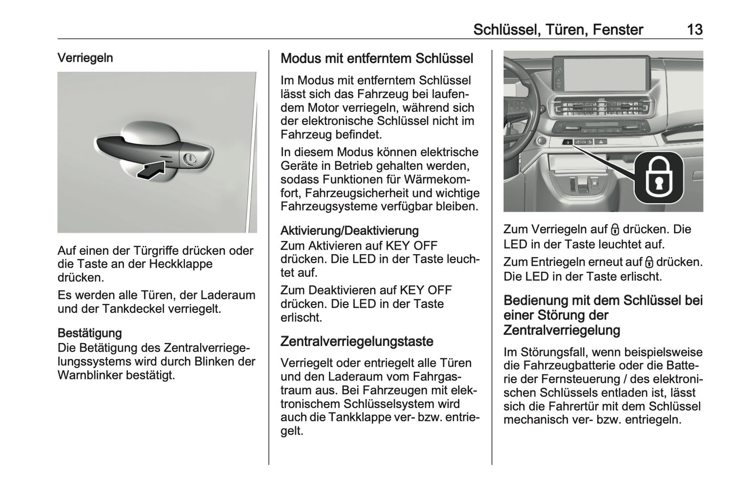 2023-2024 Opel Vivaro Bedienungsanleitung | Deutsch
