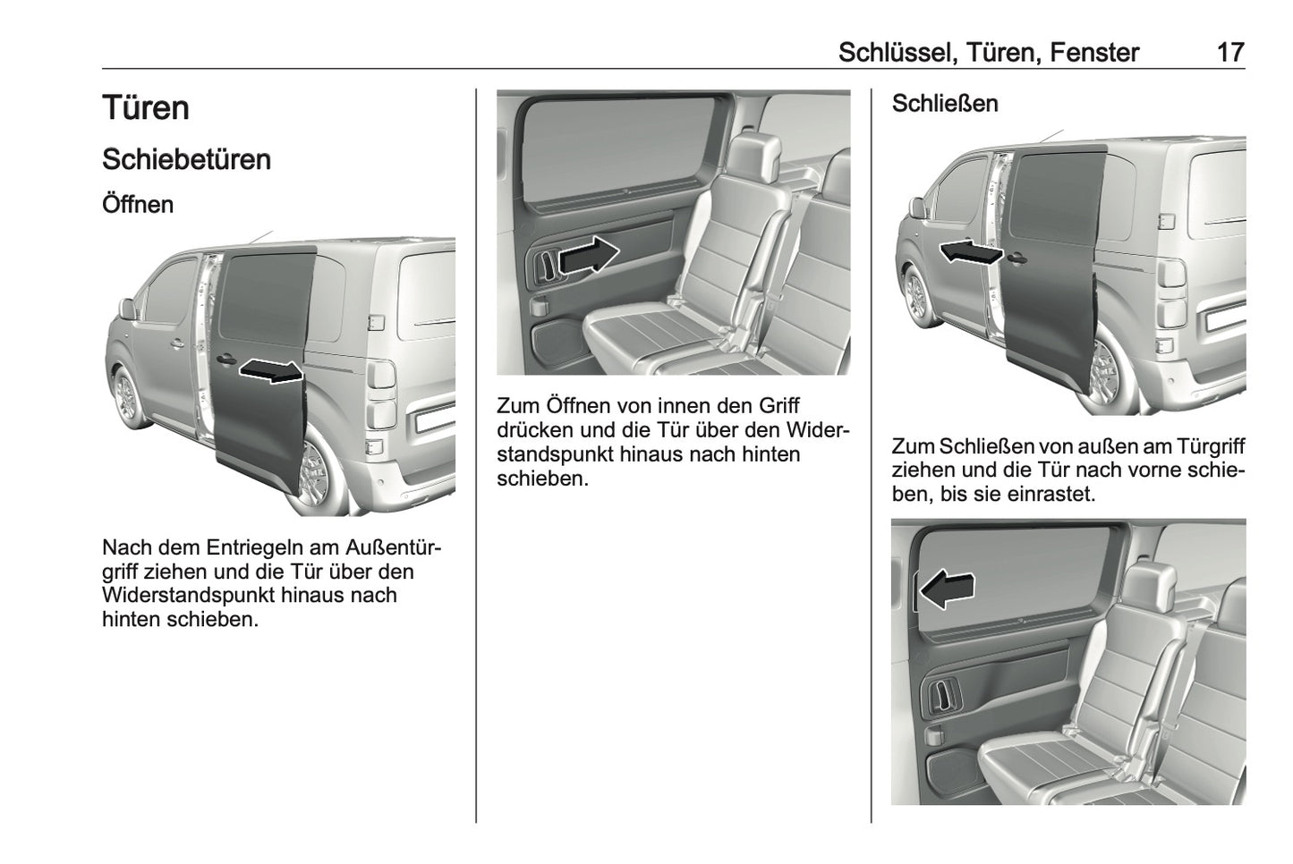 2023-2024 Opel Vivaro Bedienungsanleitung | Deutsch