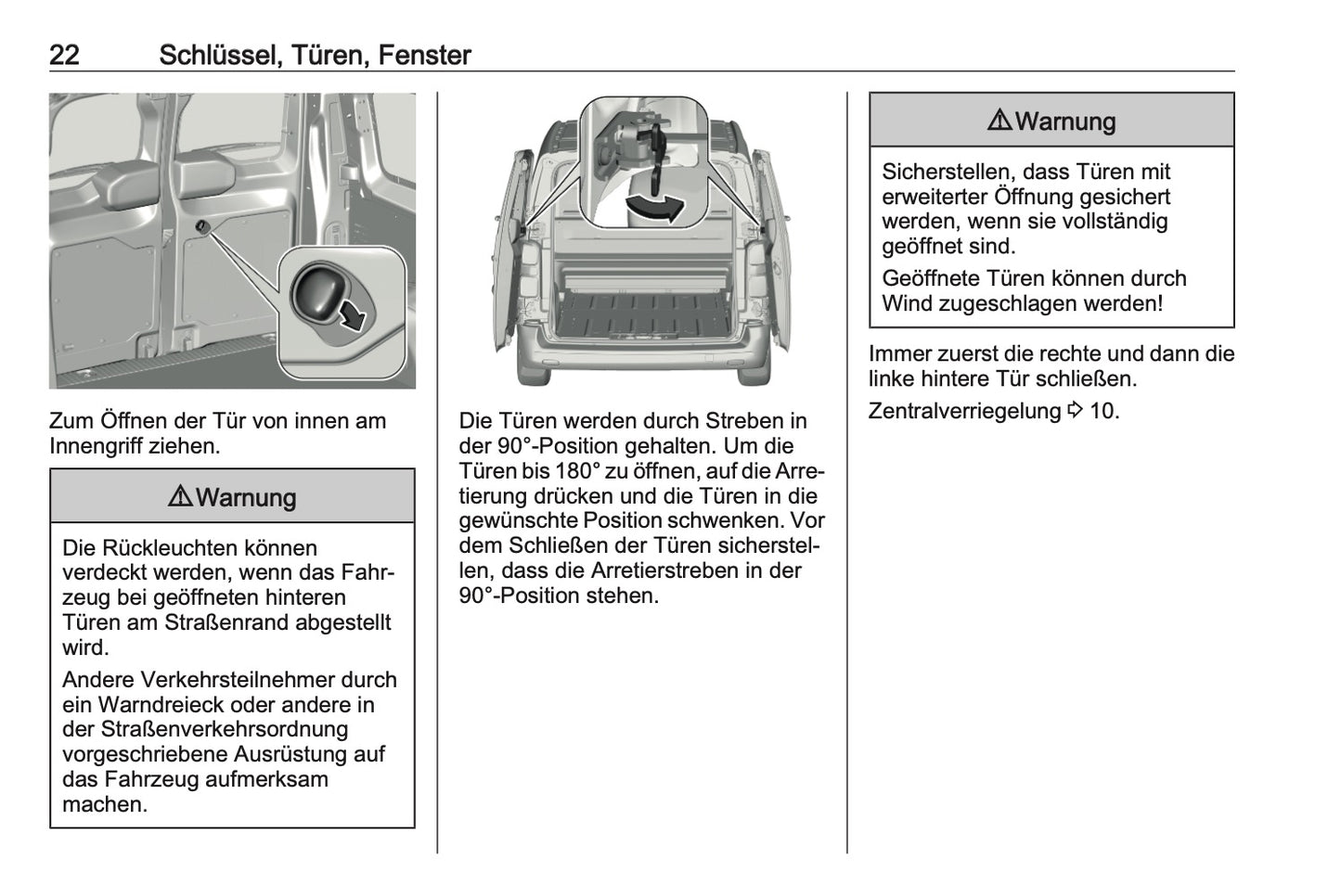 2023-2024 Opel Vivaro Bedienungsanleitung | Deutsch