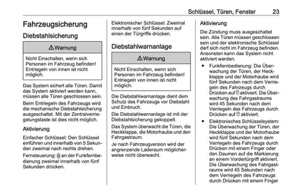 2023-2024 Opel Vivaro Bedienungsanleitung | Deutsch