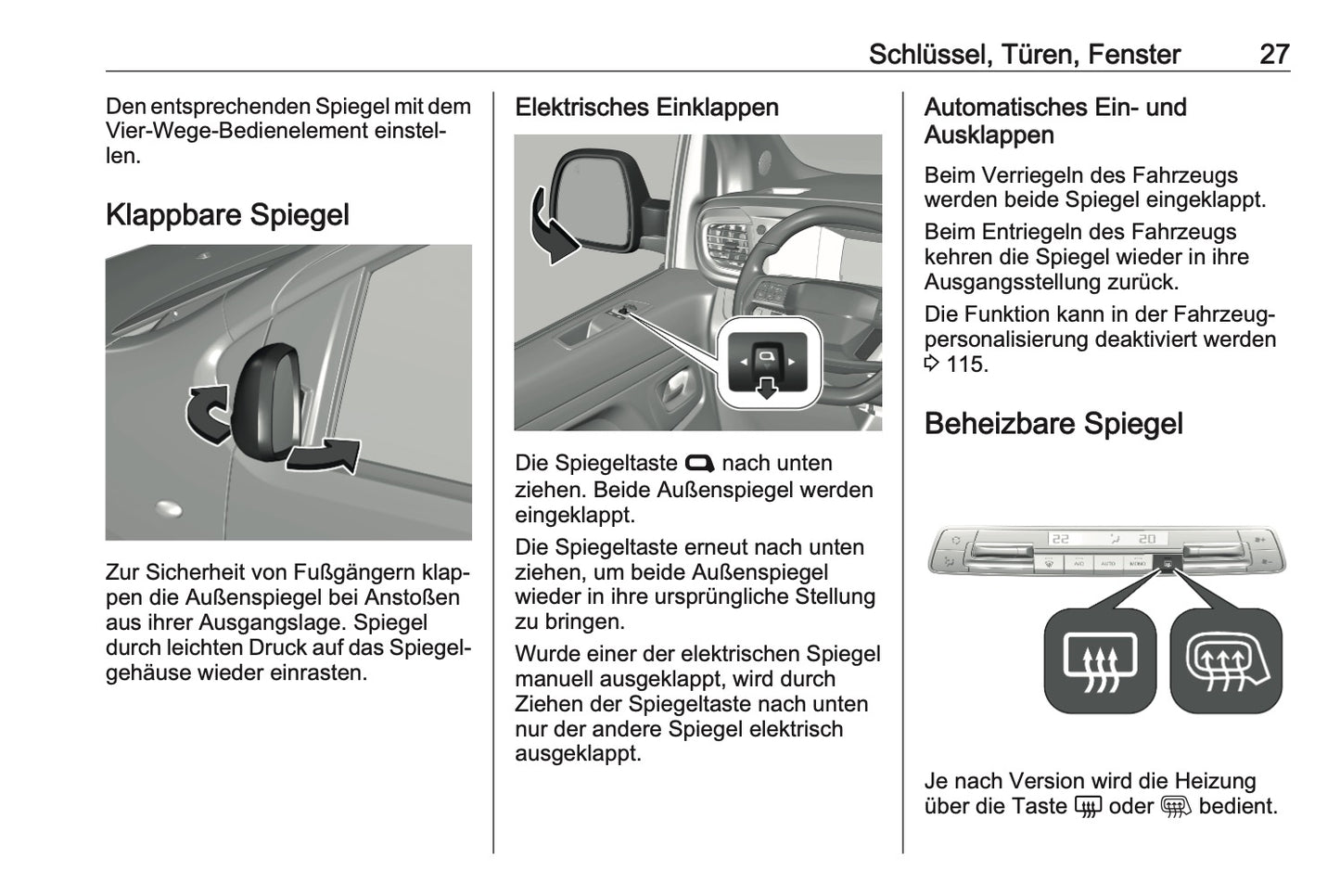 2023-2024 Opel Vivaro Bedienungsanleitung | Deutsch