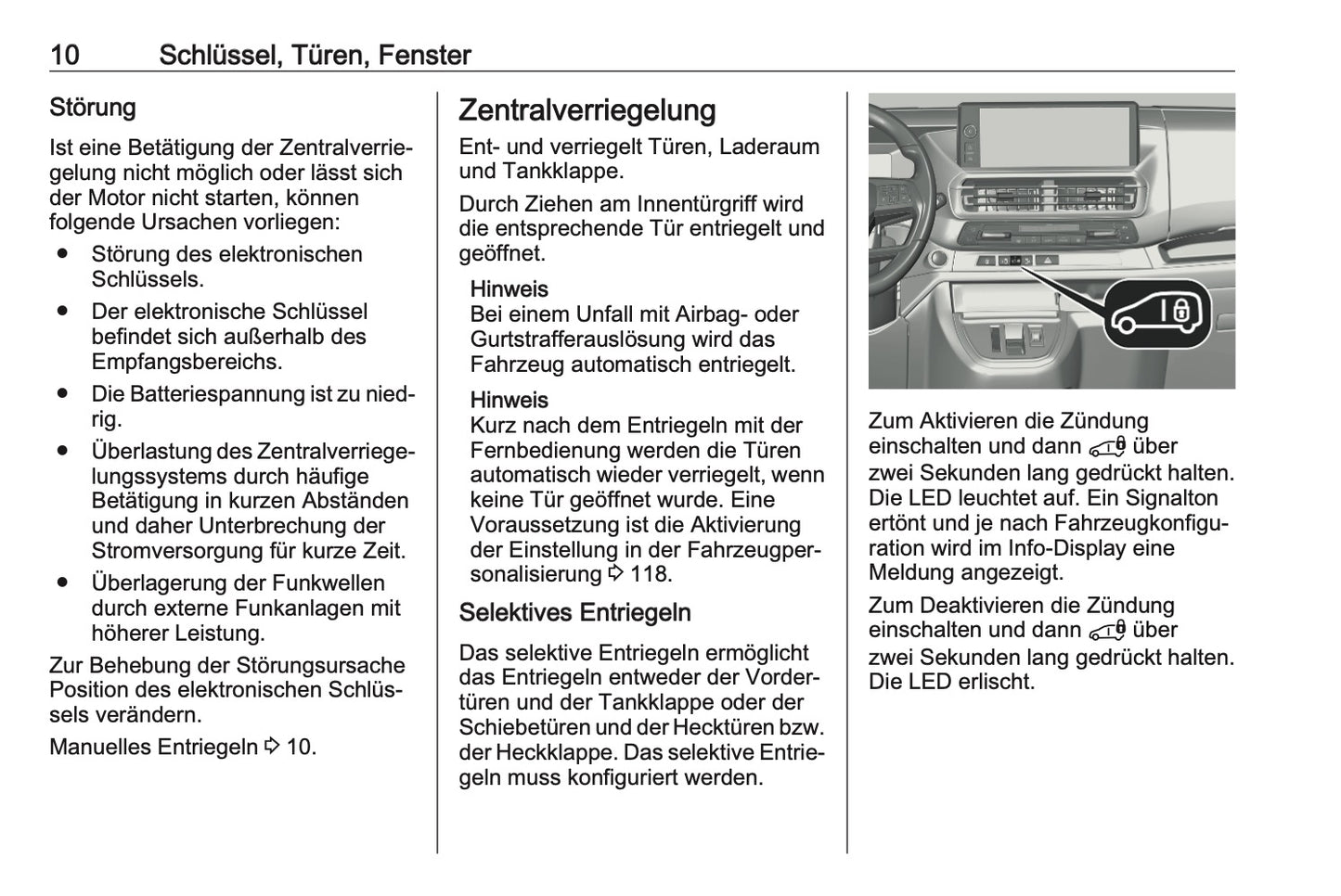 2024-2025 Opel Vivaro Bedienungsanleitung | Deutsch