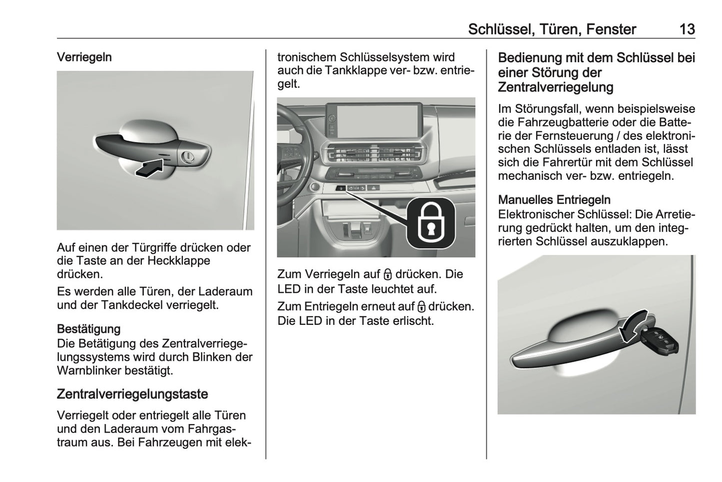 2024-2025 Opel Vivaro Bedienungsanleitung | Deutsch